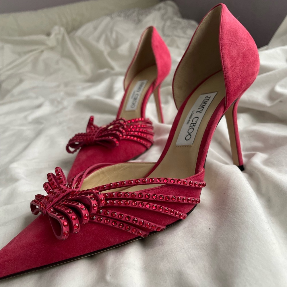 Jimmy Choo Red Pointed Toe Heel - image 1